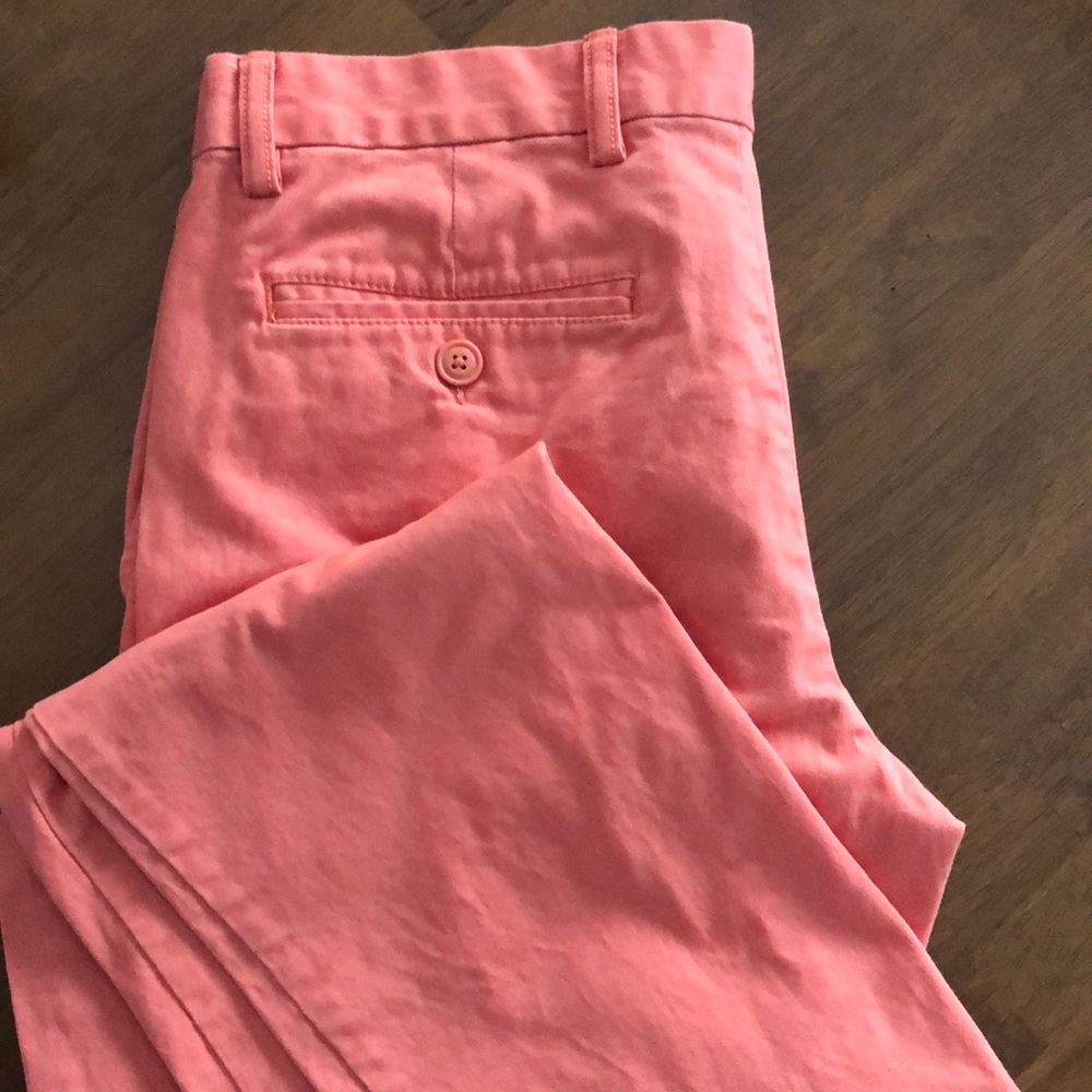 Old Navy Ultimate Slim Pink/Salmon Khaki Pants